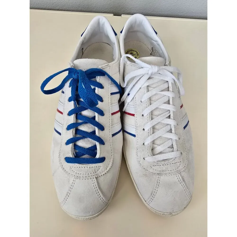 Adidas Rotterdam 00 IH4776 White Blue Red Suede Shoes Men 9.5 Retro European